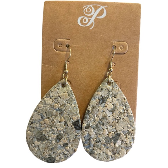 Plunder Jewelry - Plunder Mosaic Gray Teardrop Earrings